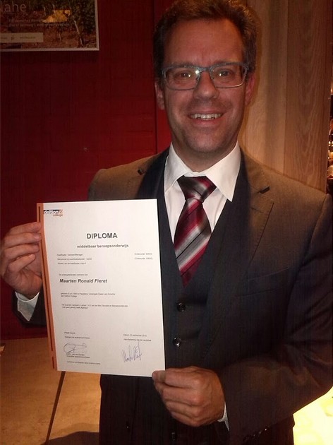 Diploma uitreiking Fieret Optiek